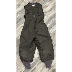 Vintage‎ Sears Kids Snow Bib Suit Size 6 Brown 80s 90s